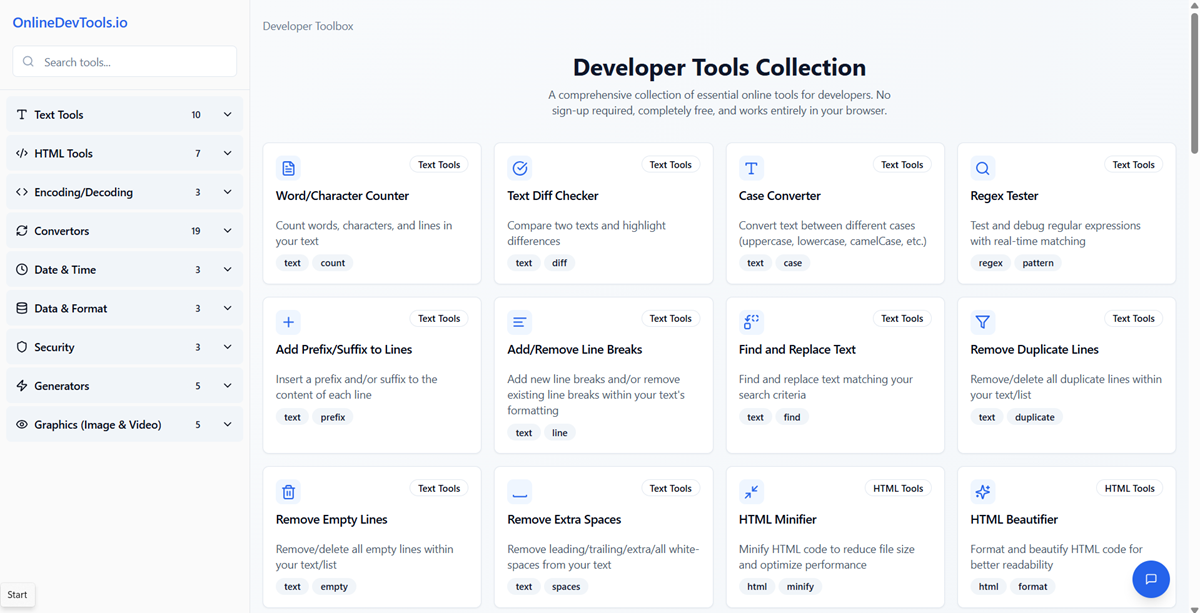 Developer Toolbox - Essential Online Tools for Developers